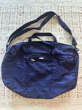 Samsonite Foldaway Packable Duffel Bag Navy Blue Travel Gym Carry-On